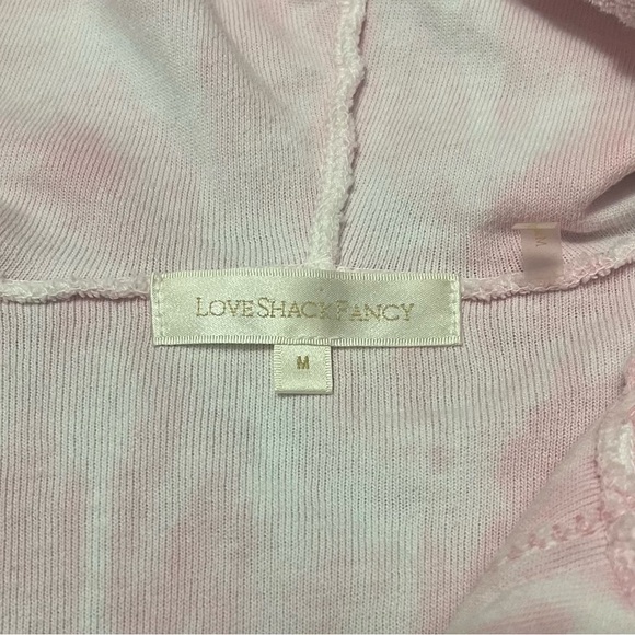 LoveShackFancy Kirby Hoodie Sweatshirt Size Medium Cherry Fizz Tie-Dye Pink Blue - Picture 7 of 12